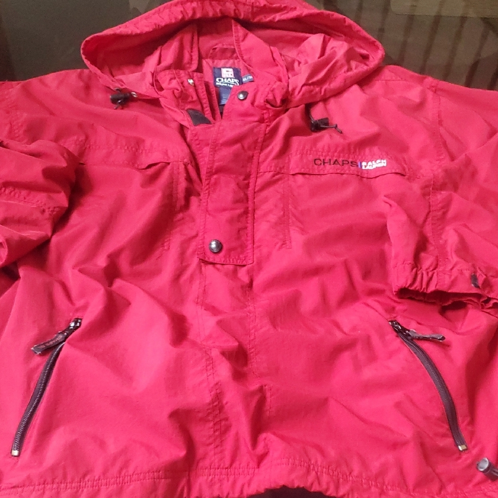 Chaps Ralph Lauren Red Hooded Jacket